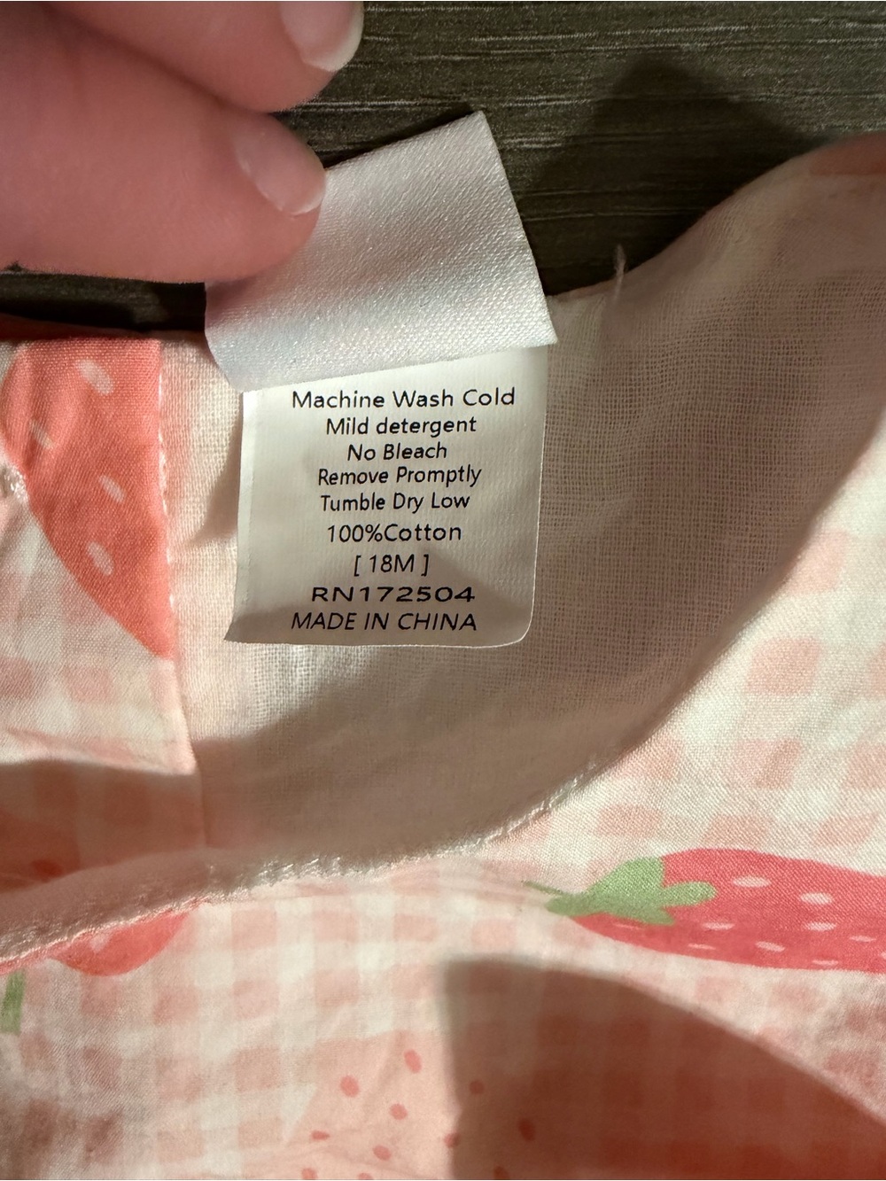 Stitchy Fish Pink Strawberry Gingham Top with Shorts - Picture 6 of 6